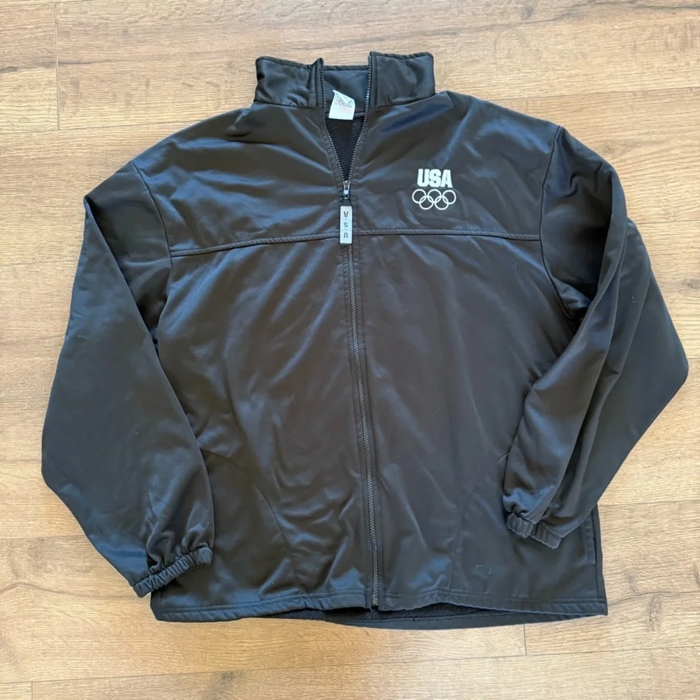 USA‎ OLYMPICS zip up jacket black